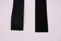Klettband zum Nähen - Velourband 50 mm schwarz 25 m